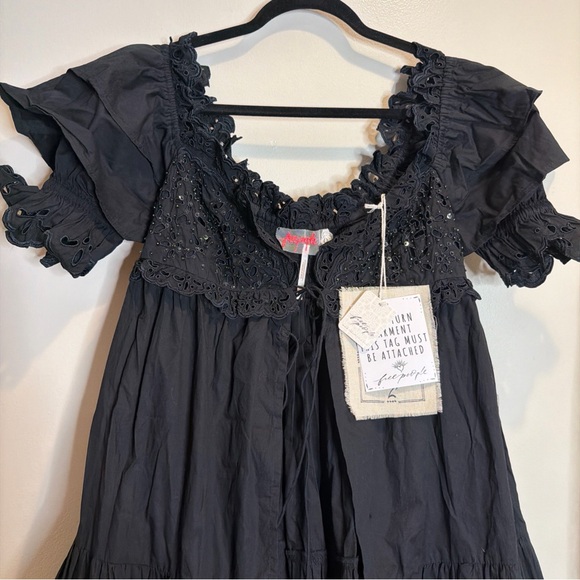 Free People Bali Moonlit Embroidered Beaded Cutwork Skirt & Duster Bride Set S - Picture 7 of 10